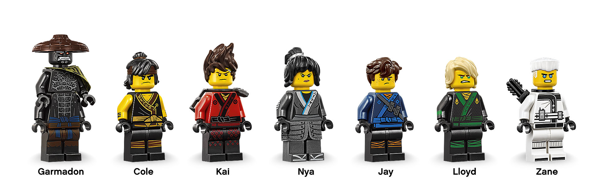 Einige Helden aus dem Ninjago Movie aus LEGO